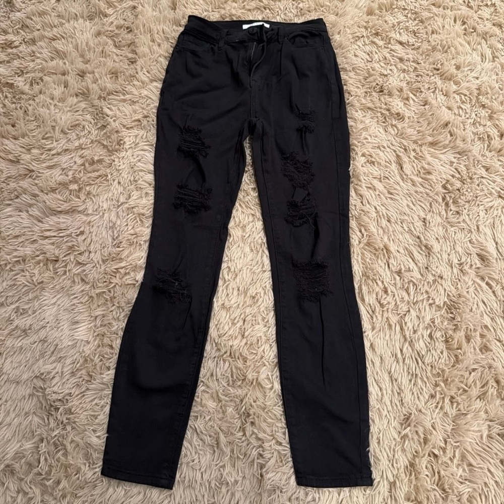 PacSun Black Ripped Skinny Jeans for Women